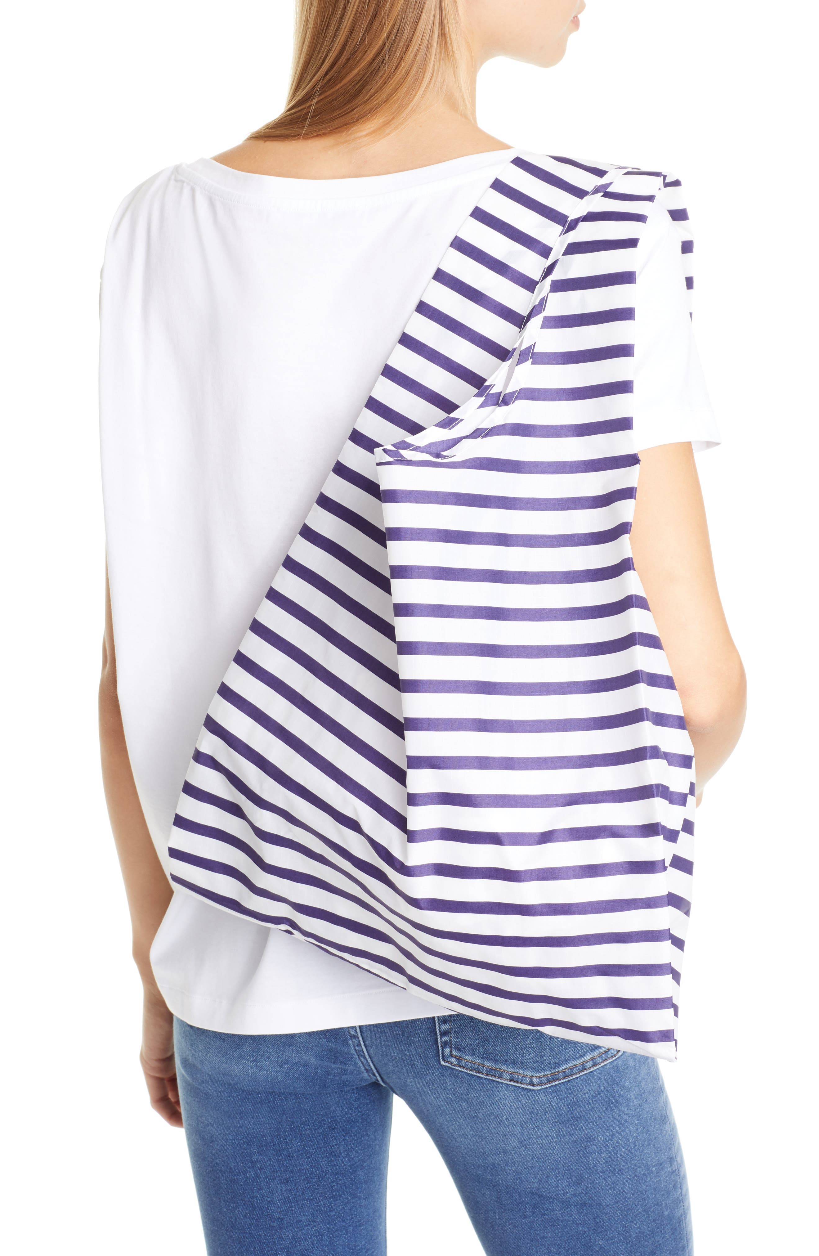 Standard Baggu Printed Ripstop Nylon Tote, Alternate, color, SAILOR STRIPE 2019