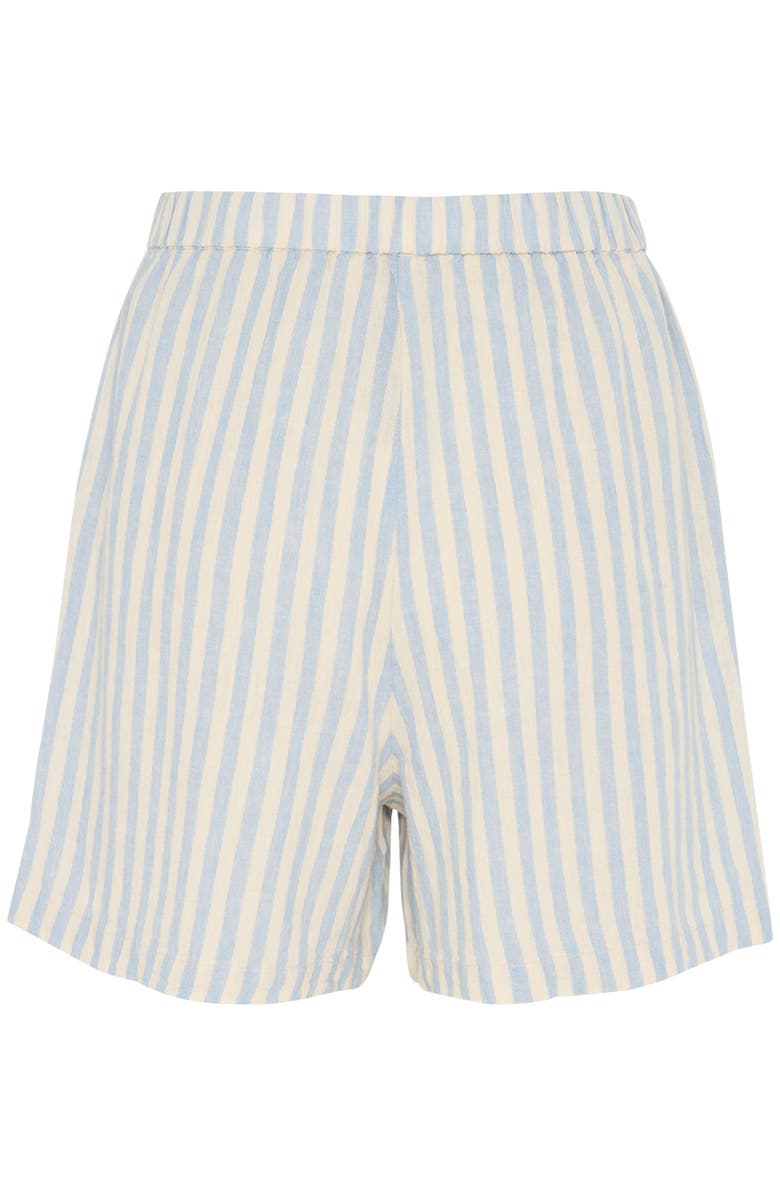 Soaked in Luxury Belira Wide Leg Elastic Waist Shorts, Alternate, color, Skyway Stripes