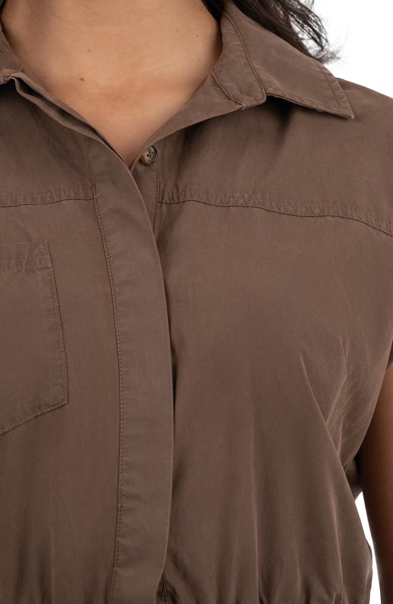 KUT from the Kloth Dorie Utility Minidress, Alternate, color, Chocolate Brown