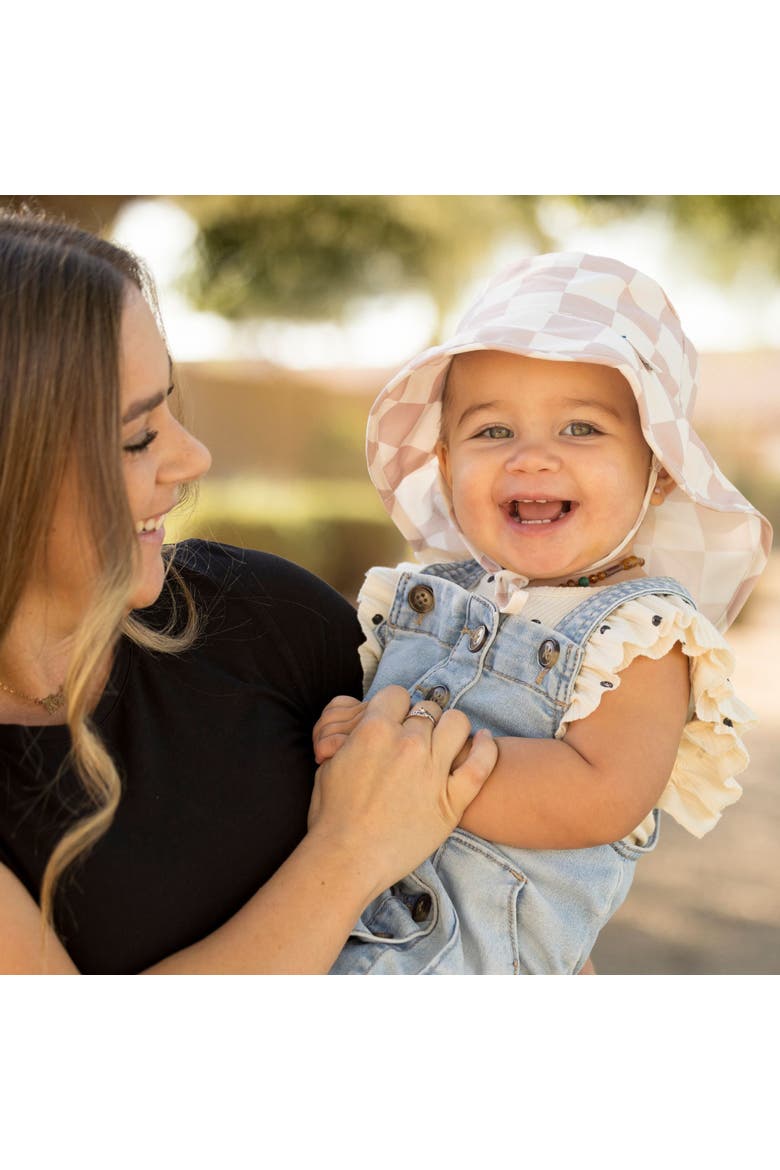 Baby UPF 50+  Sun Protection Flap Hat, Alternate, color, Beige Checkers