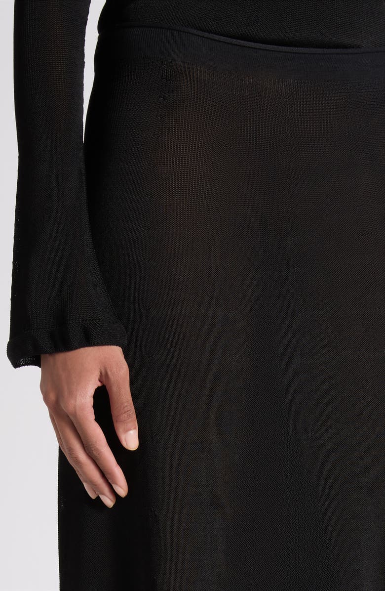 TOM FORD Liquid Viscose Blend A-Line Maxi Skirt, Alternate, color, Black