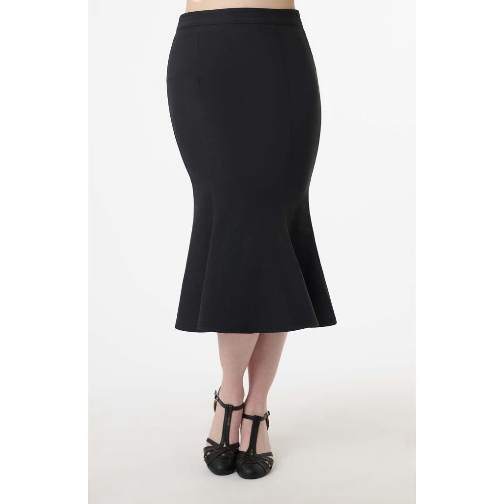 Unique Vintage Boucle Trumpet Skirt in Black at Nordstrom, Size Large