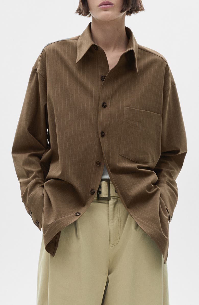 Mango Pinstripe Oversize Shirt