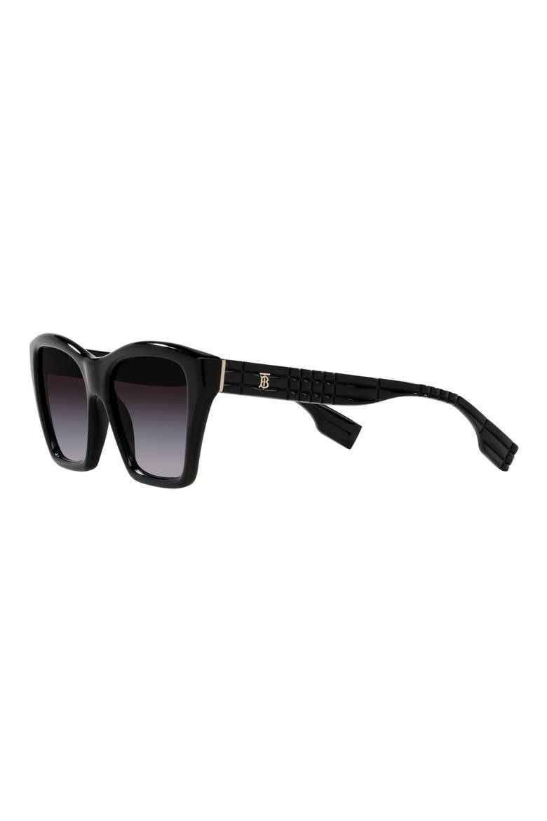 Arden 54mm Gradient Square Sunglasses, Alternate, color, BLACK