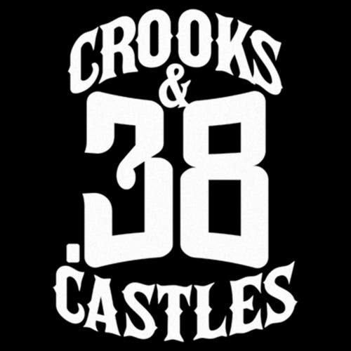 Crooks & Castles Number White Logo Graphic T-shirt In Black