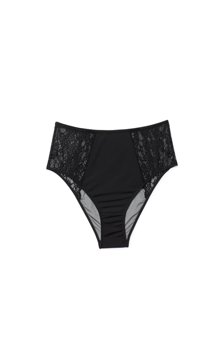 Adore Me Joslyn High Waisted Panties, Alternate, color, Black