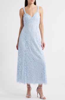 WAYF Elysia Cotton Blend Lace Gown