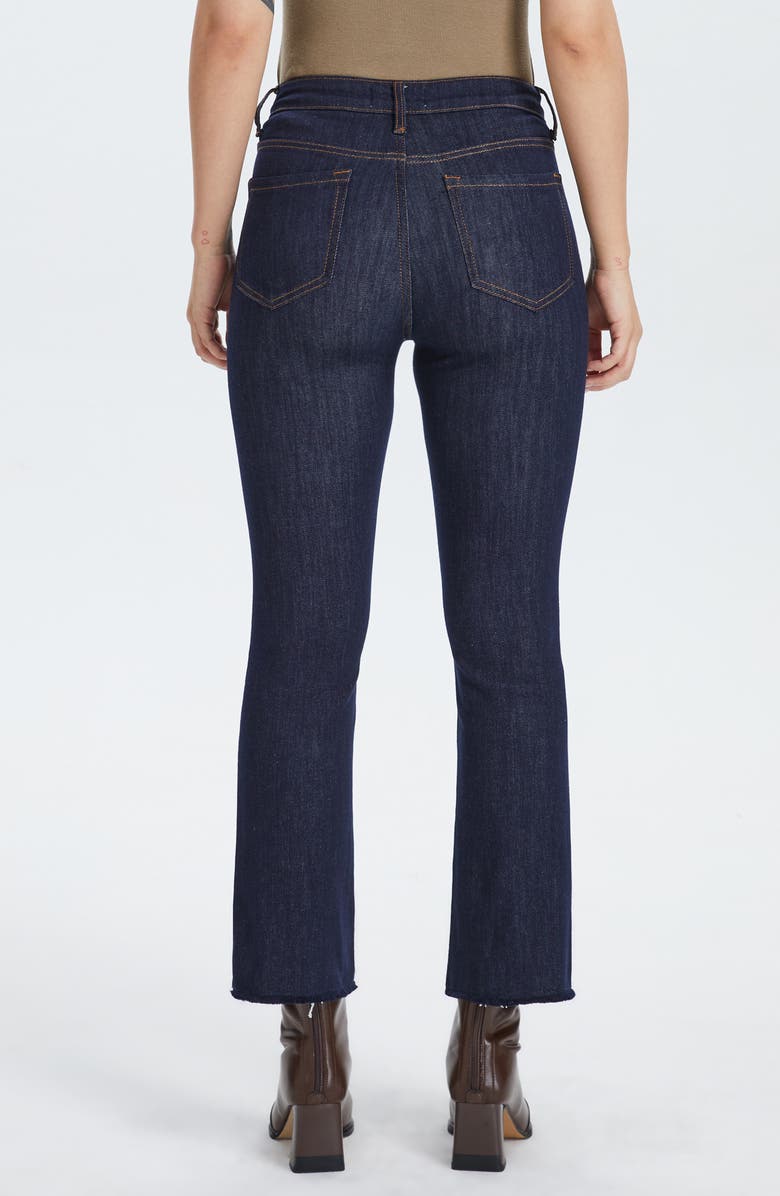 Bayeas Raw Hem Mid Rise Ankle Straight Leg Jeans, Alternate, color, Dark Blue