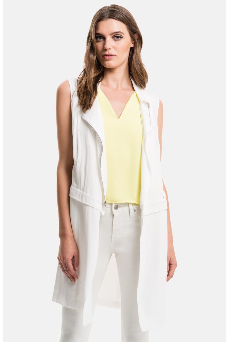 Longline Sleeveless Jacket, Main, color, CLOUD