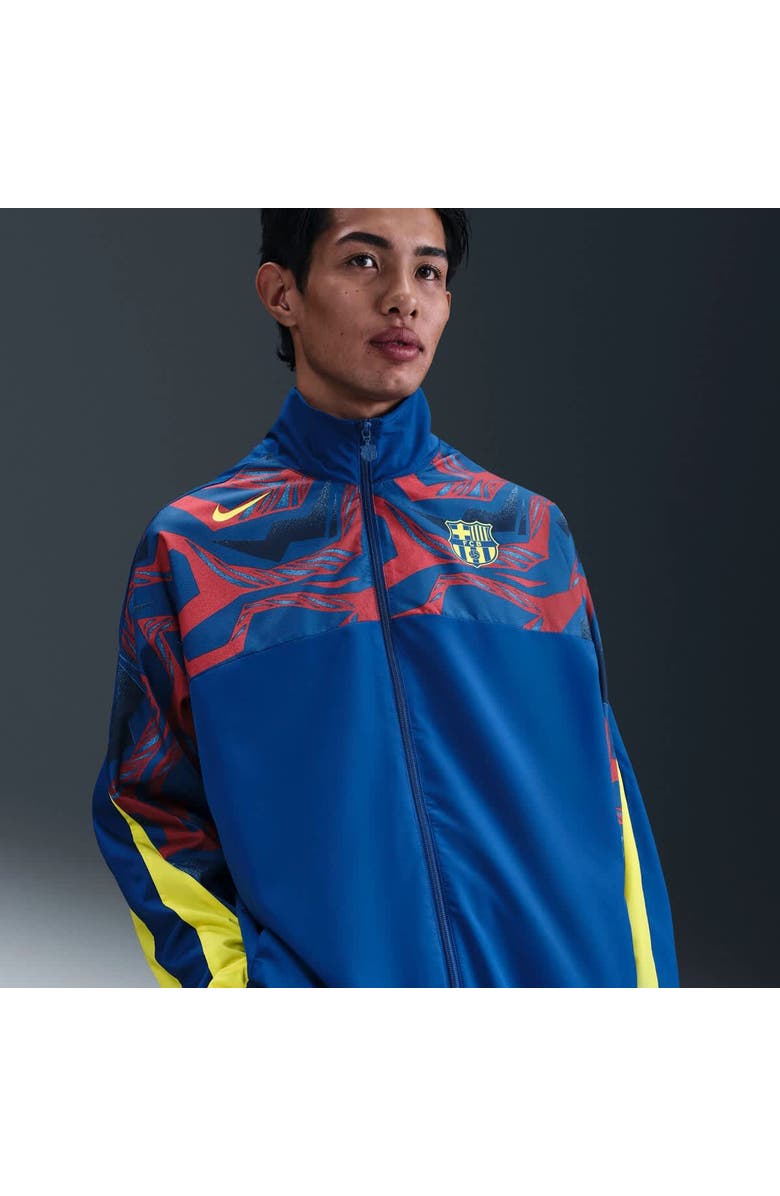 Nike Men
s Nike Blue Barcelona Special Edition Street Woven Full-Zip Jacket, Main, color, Blue