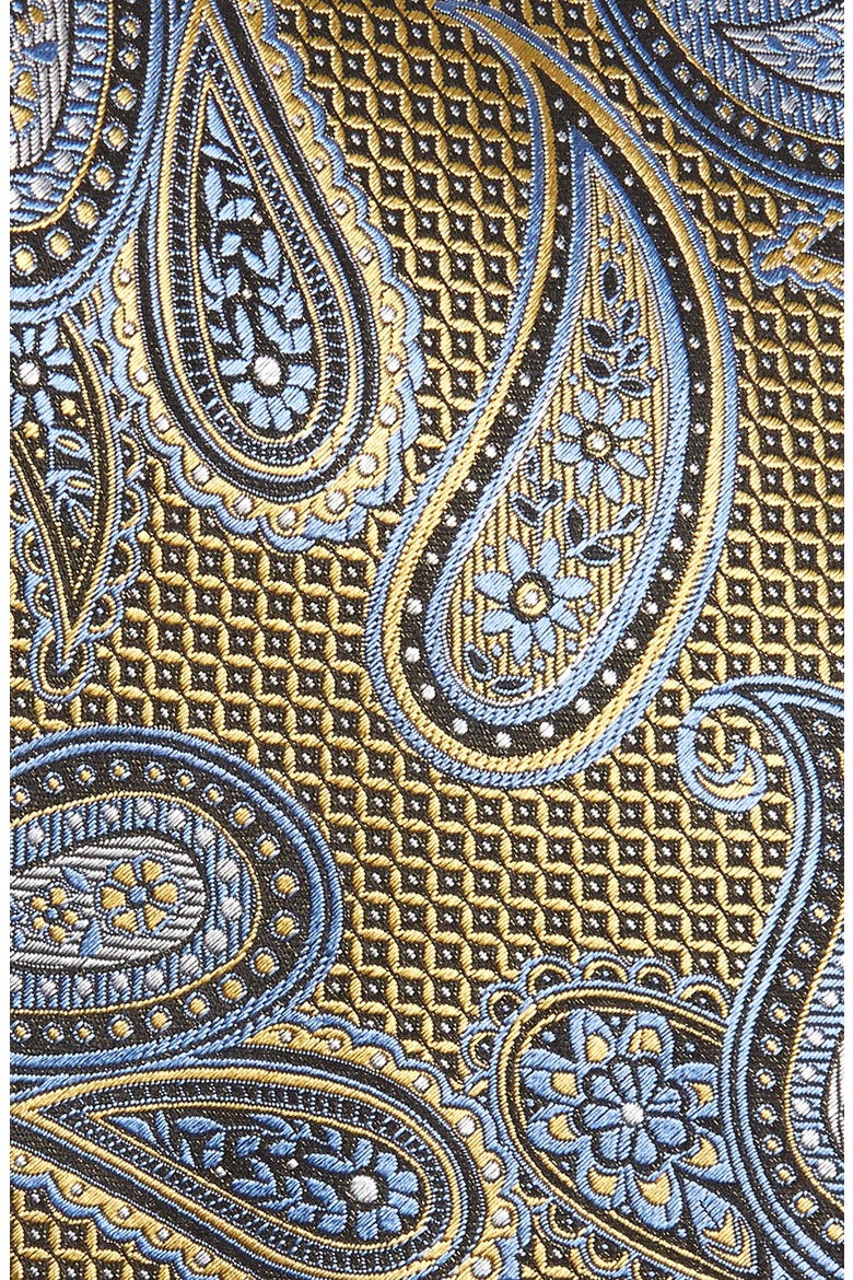 Ermenegildo Zegna Paisley Silk Tie, Alternate, color, YELLOW