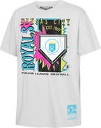 Mitchell & Ness Youth Mitchell & Ness White Kansas City Royals Cooperstown Neon Field Shock T-Shirt