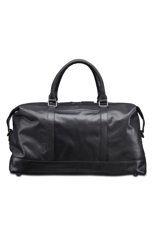 Mancini Carry-on Leather Duffle Bag In Black