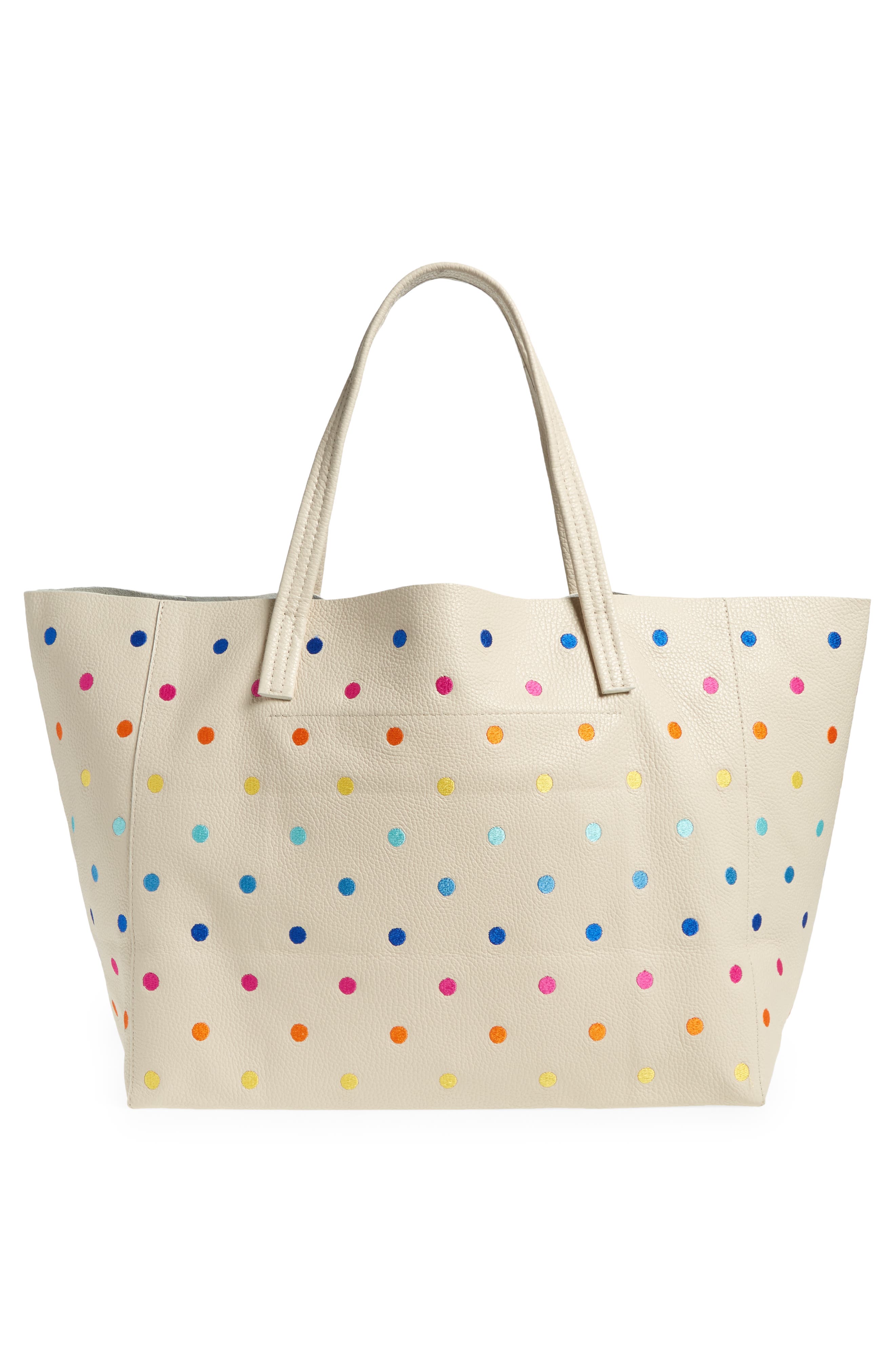 Kurt Geiger London Violet Polka Dot Leather Tote, Alternate, color, 
