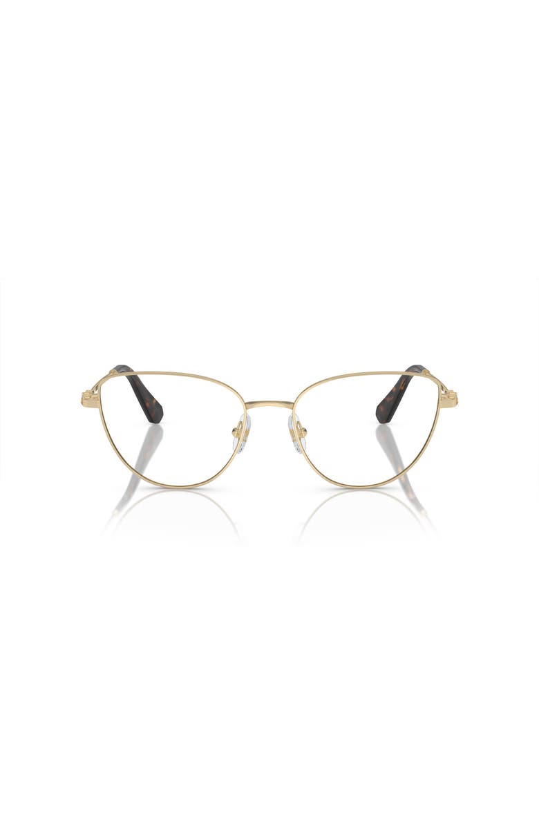 Swarovski 55mm Cat Eye optical glasses, Alternate, color, Gold/ Tortoise