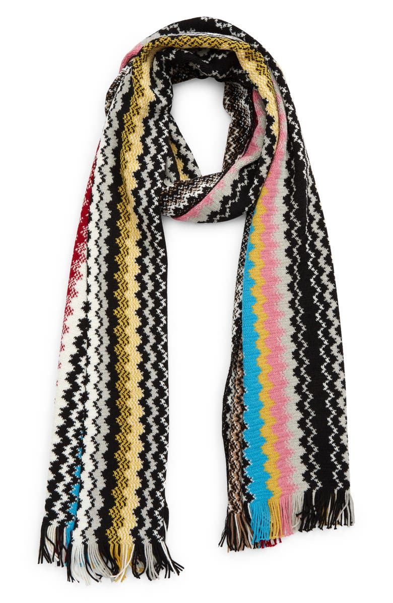 Missoni Zigzag Wool Blend Scarf, Main, color, 