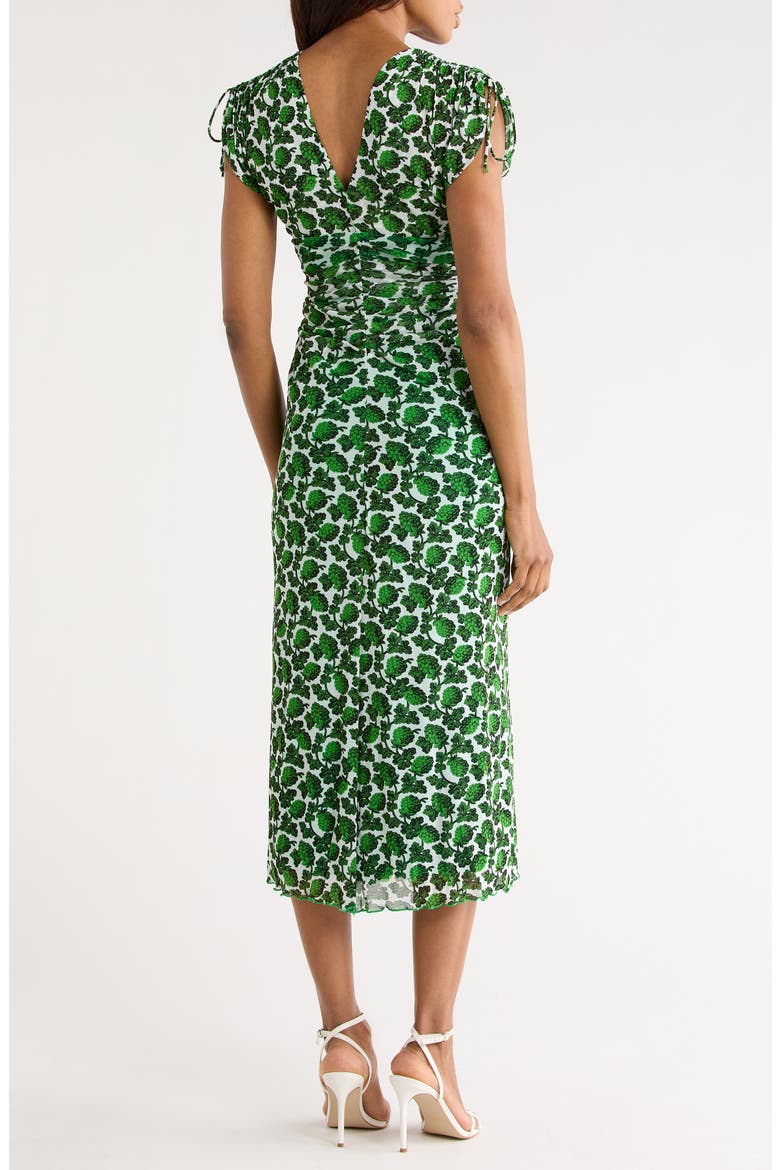 Plunge Neck Maxi Dress, Alternate, color, BERRIES INDIAN GREEN