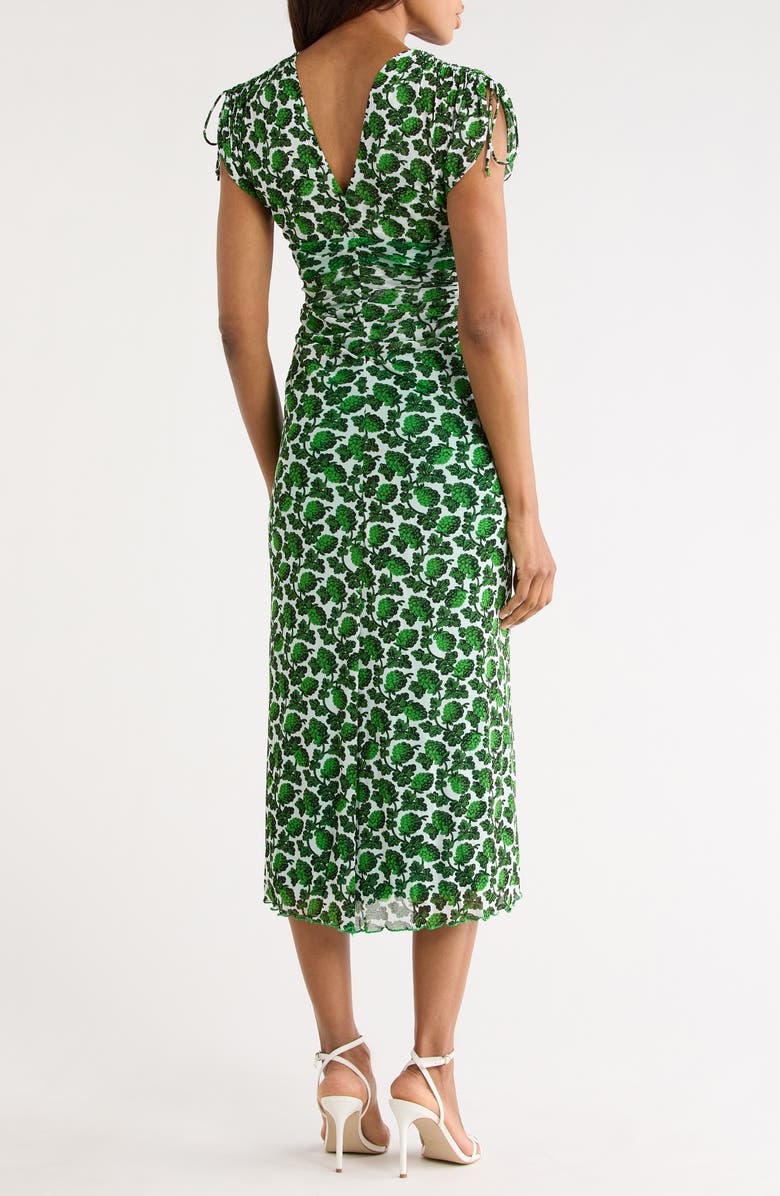 Diane von Furstenberg Charlotte Plunge Neck Maxi Dress, Alternate, color, Berries Indian Green