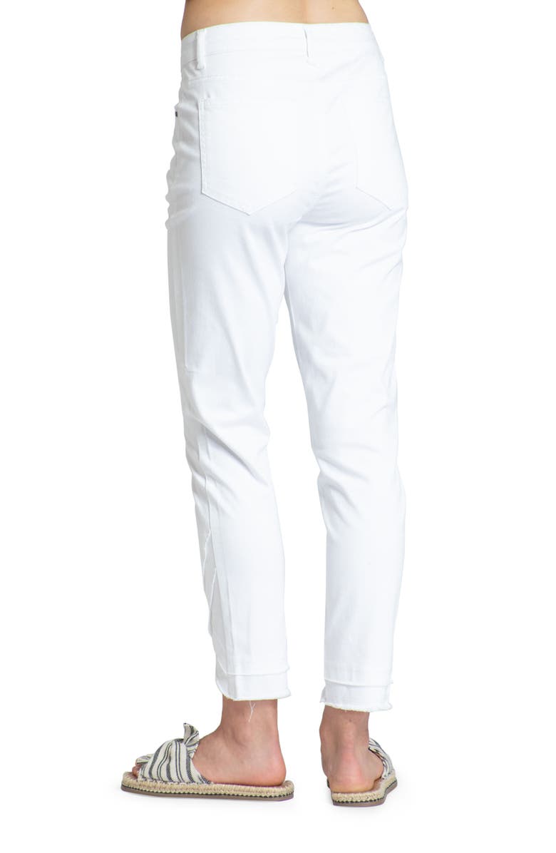 APNY Liberty Double Tulip Hem Ankle Skinny Jeans, Alternate, color, White