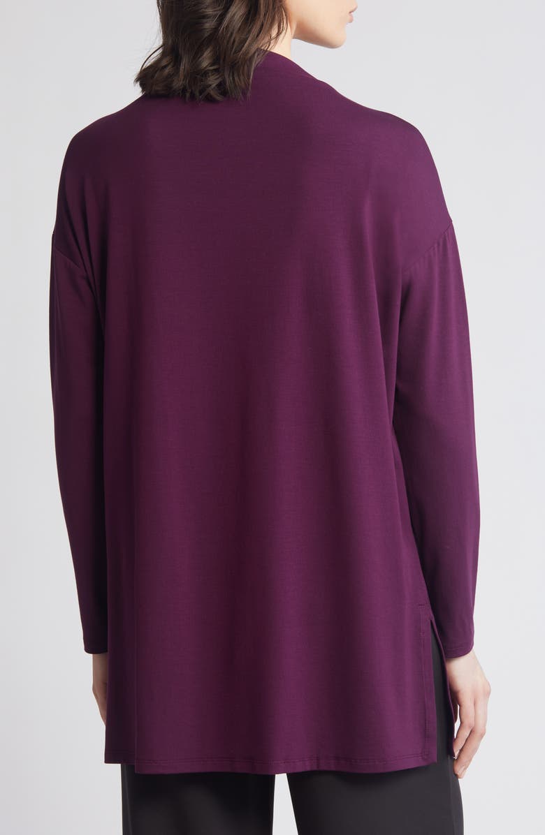 Funnel Neck Long Sleeve Boxy Tunic Top