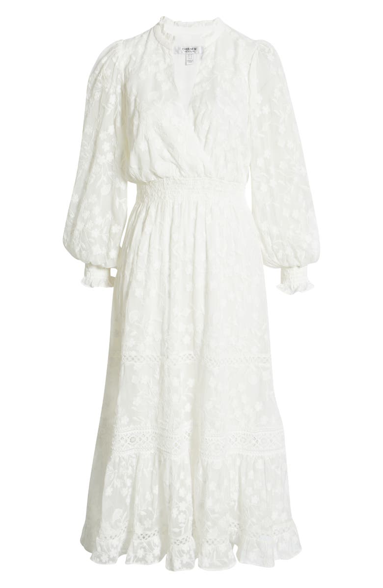 Ever New Hillary Floral Embroidered Midi Dress, Alternate, color, 