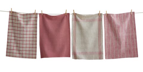 Canyon Woven Dishtowel Set/4 Purple Purple Cotton Everyday