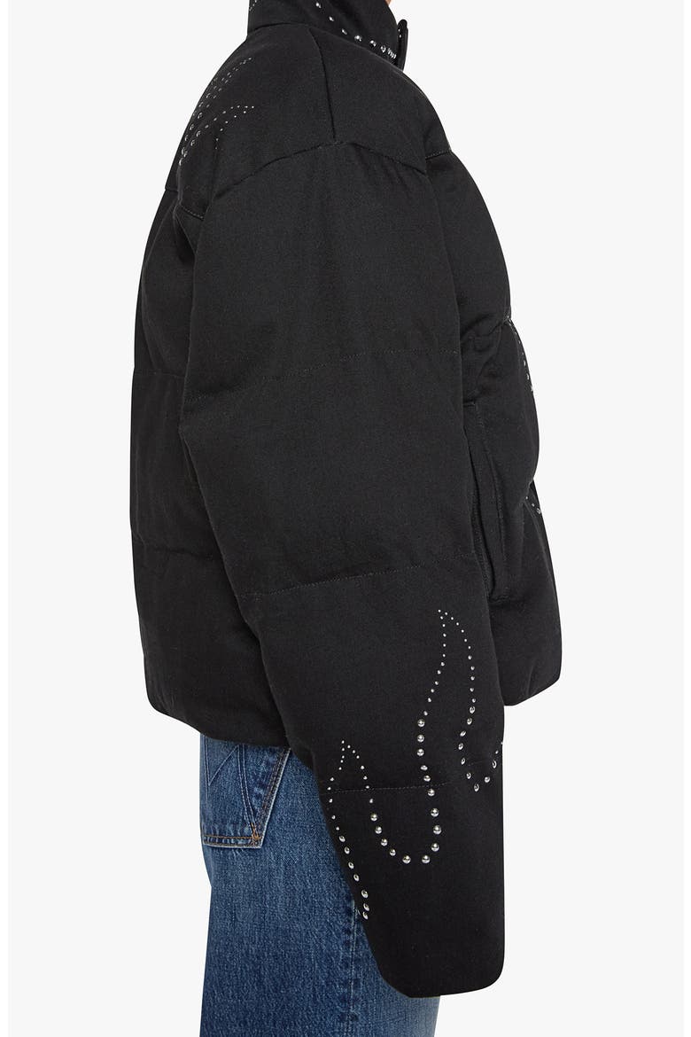 The Drop Pillow Fight Studded Puffer Jacket, Alternate, color, BLACK SMOKE