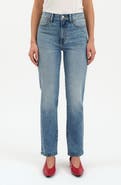 DAZE Smarty Pants High Waist Slim Straight Ankle Jeans