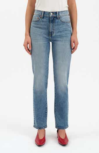 DAZE Smarty Pants High Waist Slim Straight Ankle Jeans