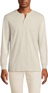 Lands' End Super-T Long Sleeve Henley Shirt