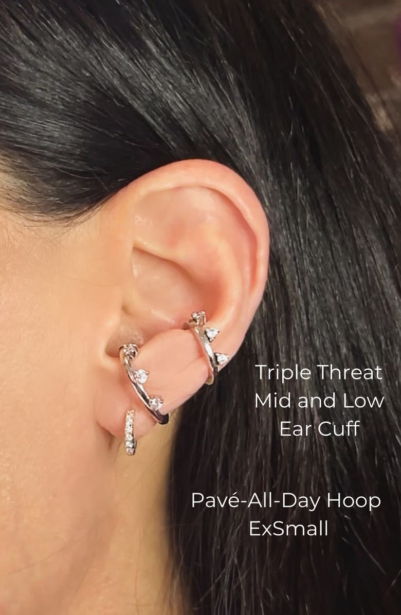 Seed2Stone Triple-Threat Ear Cuff, Alternate, color, Silver