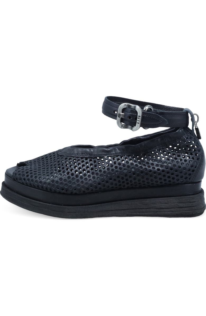 A.S.98 Lander Ankle Strap Sandal, Alternate, color, Black