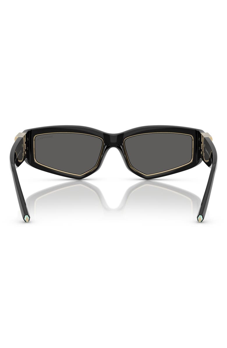 Tiffany & Co. 55mm Pillow Sunglasses, Alternate, color, Black / Dark Grey
