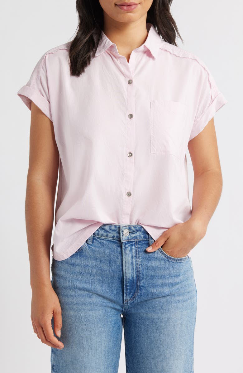 beachlunchlounge Lane Dolman Sleeve Shirt, Main, color, Pale Pink