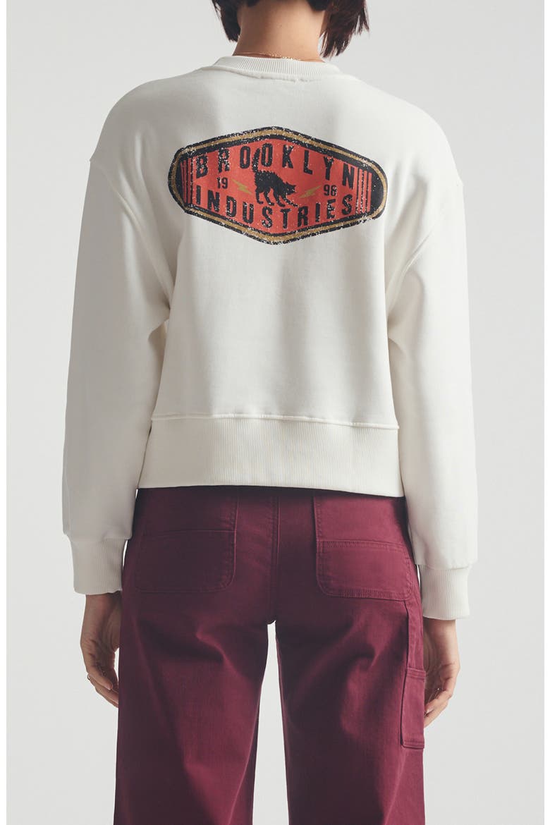 Relaxed Graphic Sweatshirt, Alternate, color, ANTIQUE WHITE