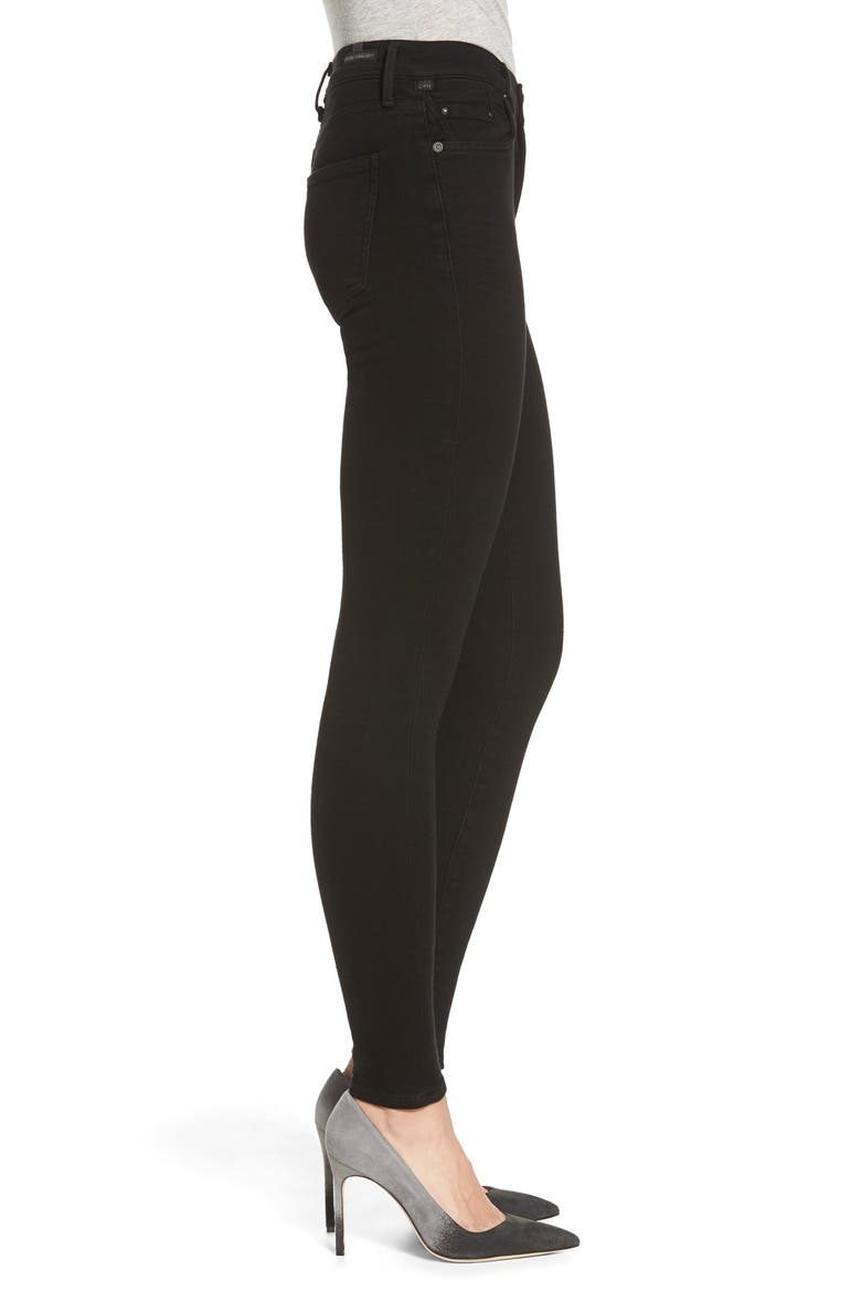 Rocket High Waist Skinny Jeans, Alternate, color, BLACK
