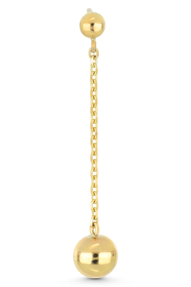 14k Gold Ball Drop Earrings, Alternate, color, 14K YELLOW GOLD