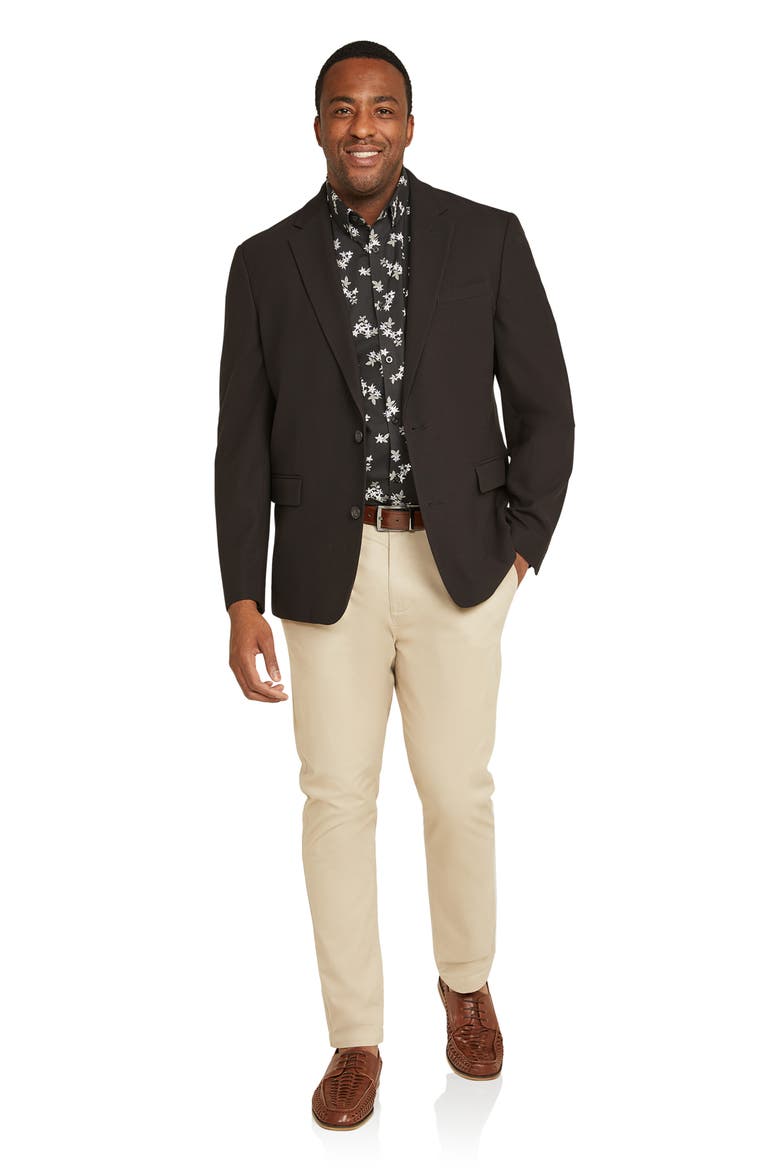 Rafferty Solid Textured Stretch Sport Coat, Alternate, color, BLACK
