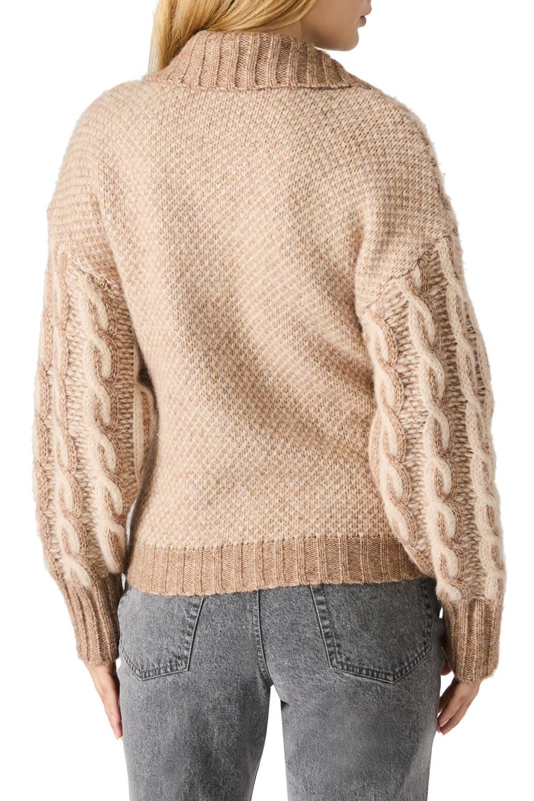 Michaella Cable Cardigan, Alternate, color, MOCHA MOUSSE