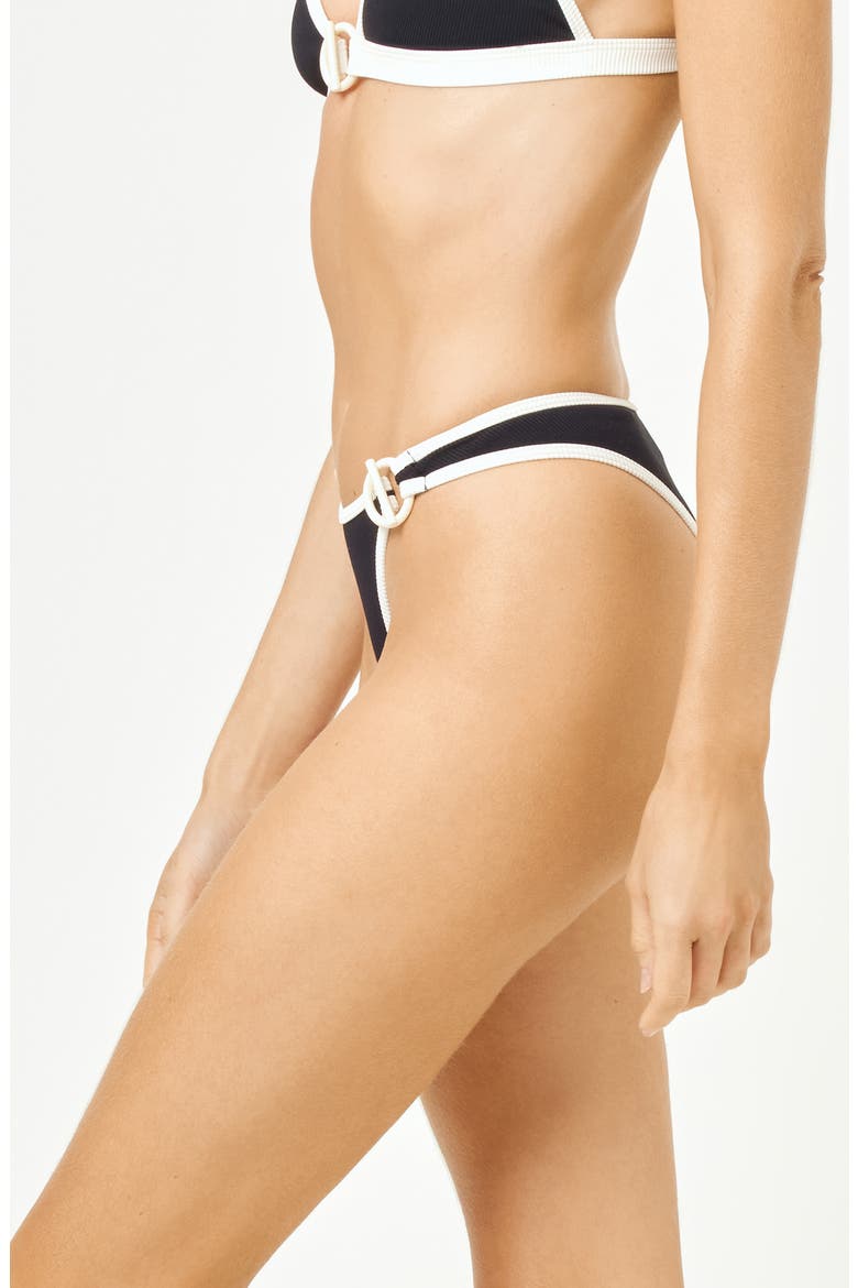 Caicos Bitsy Bikini Bottoms, Alternate, color, BLACK/ CREAM