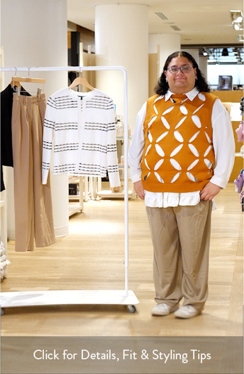 Heritage Scalloped Trim Knit Jacket, sales video thumbnail