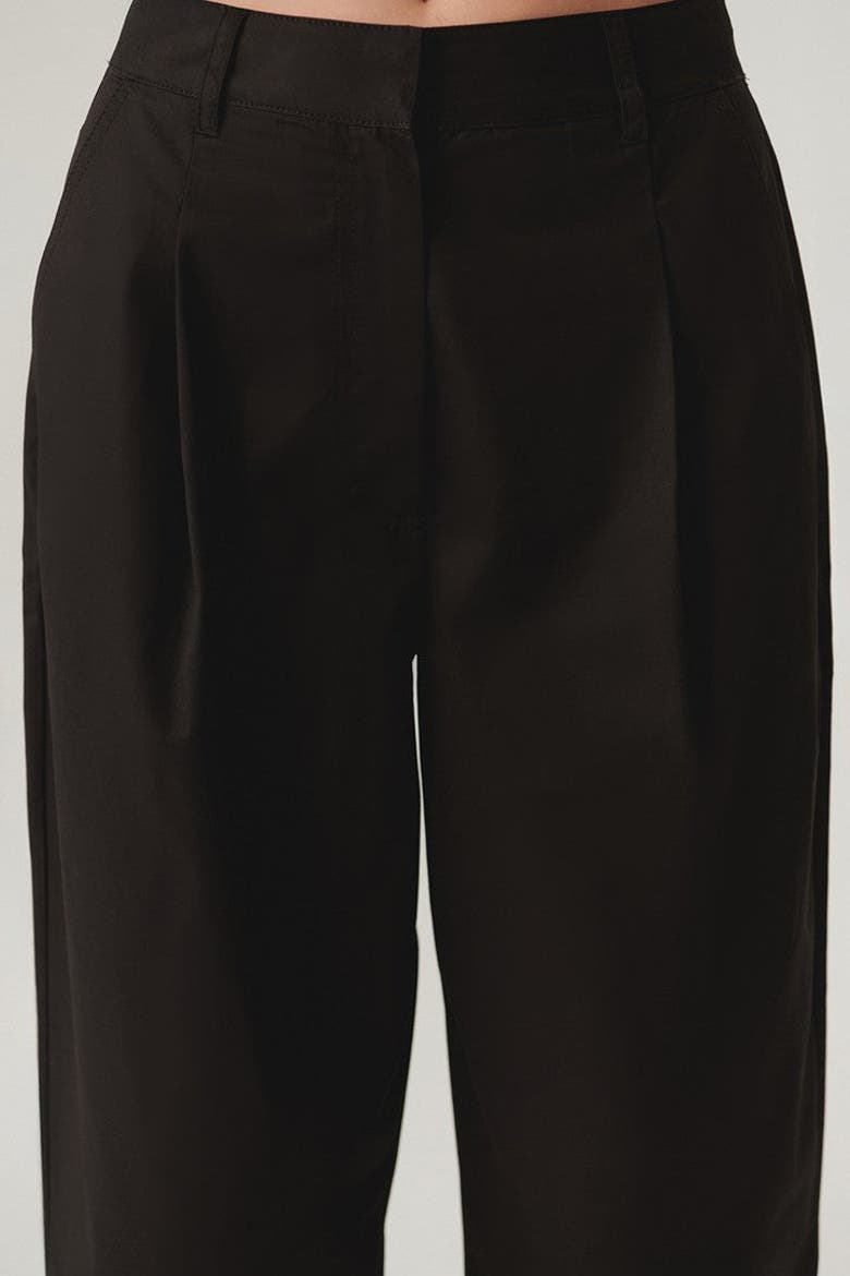 Elsie Polished Flowing Trousers, Alternate, color, BLACK