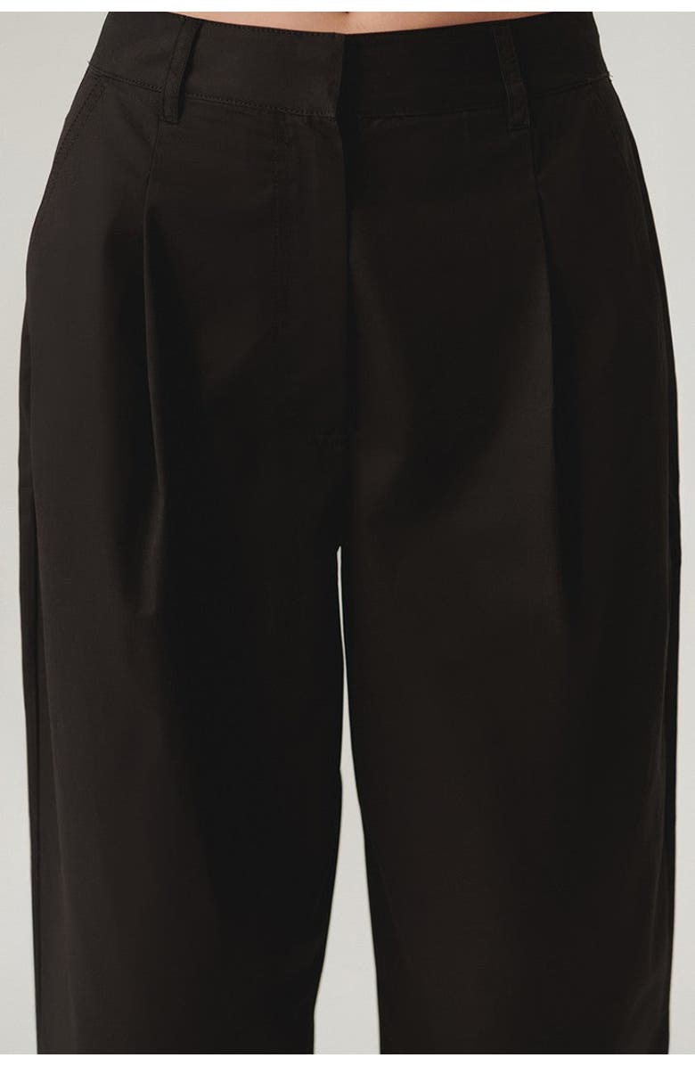 Exquise Elsie Polished Flowing Trousers, Alternate, color, Black
