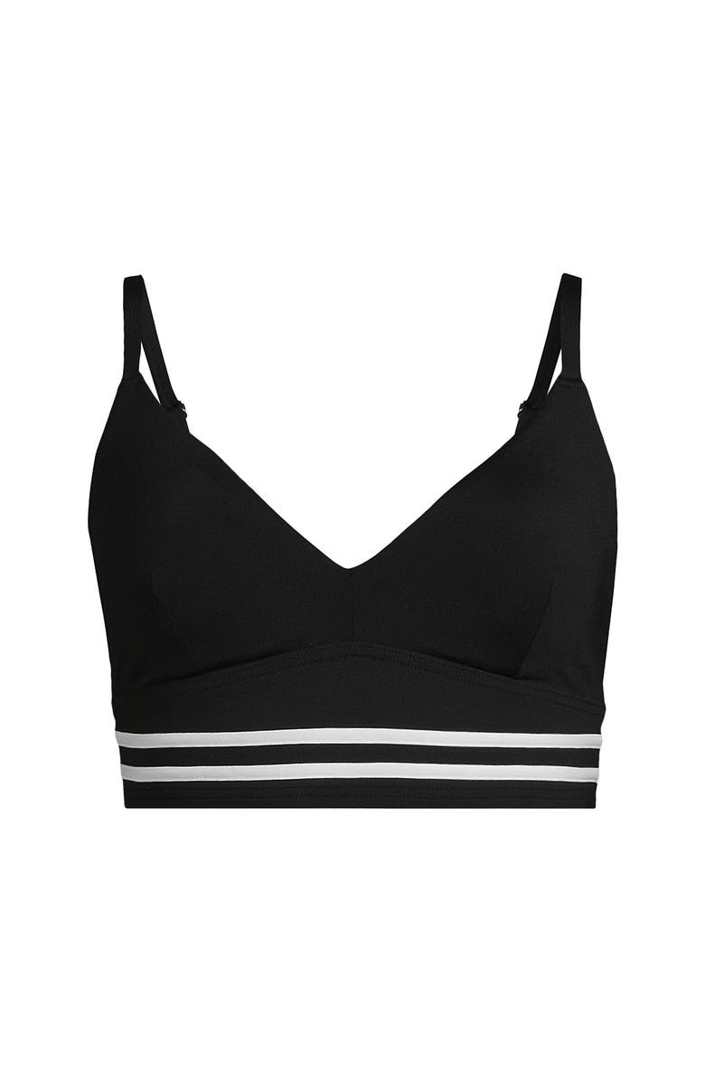 Lands' End V-Neck Underwire Tankini Top, Alternate, color, 