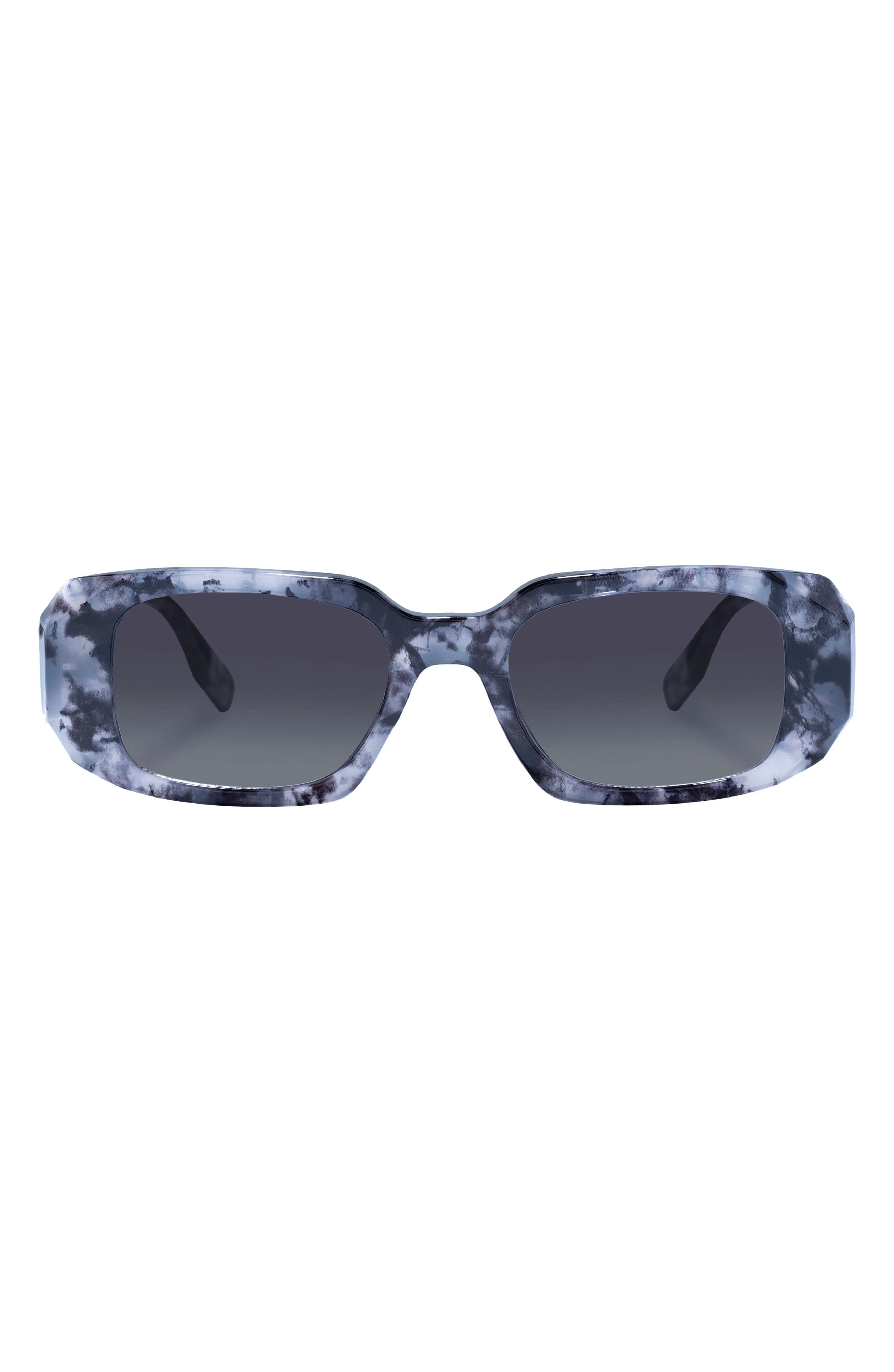 AIRE Ascendant 49mm Rectangular Sunglasses in Black Marble 
