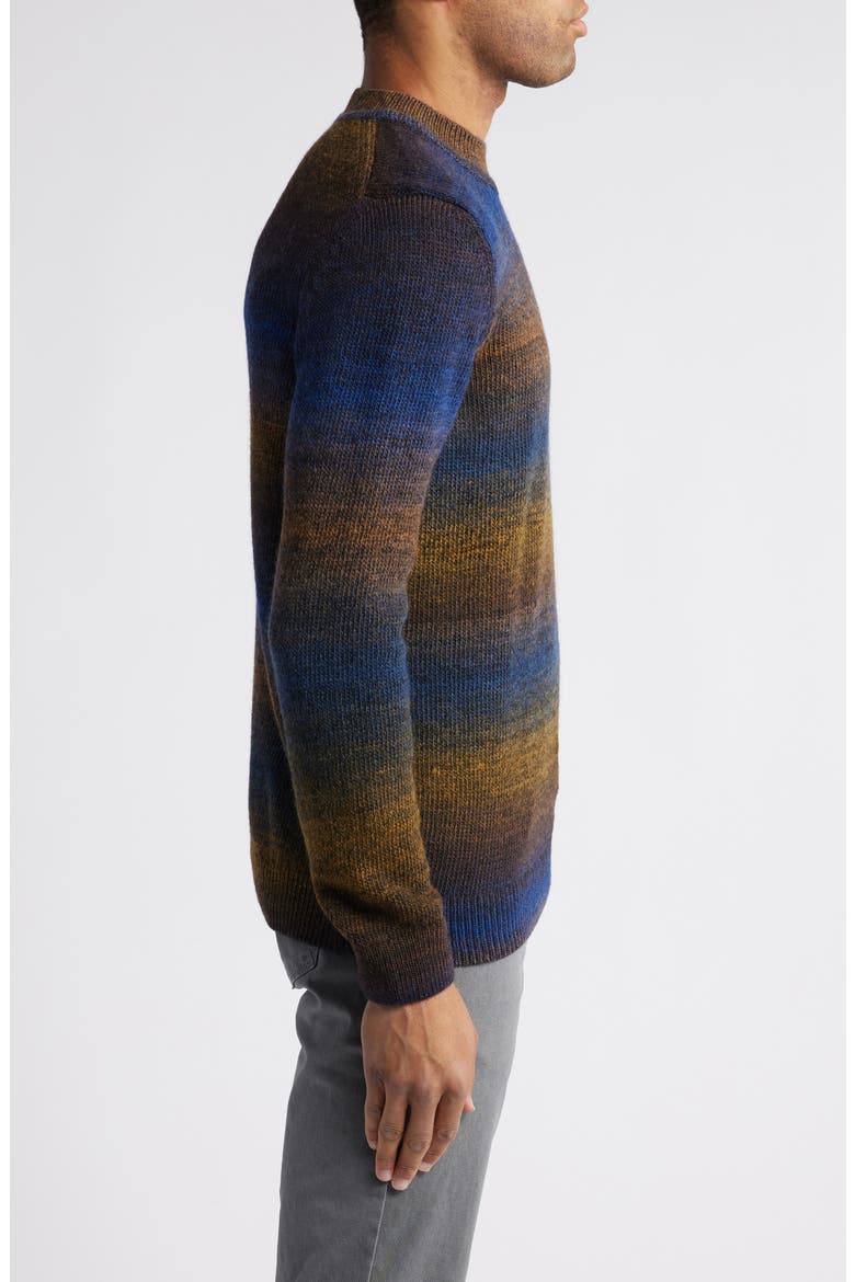 Buddy Crewneck Long Sleeve Knit Virgin Wool Blend T-Shirt, Alternate, color, DARK BROWN