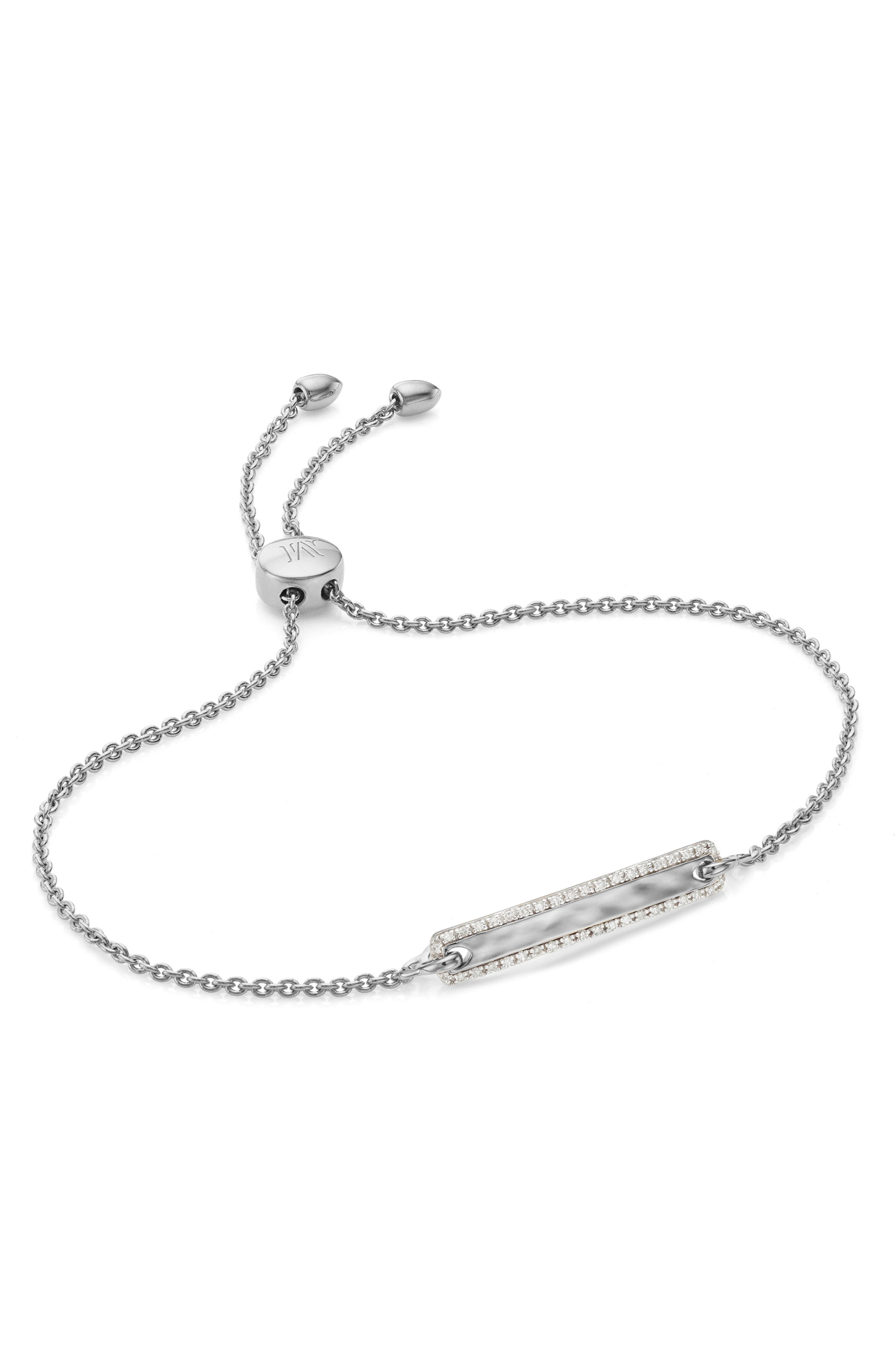 Monica Vinader Havana Bar Diamond Pavé Friendship Chain Bracelet