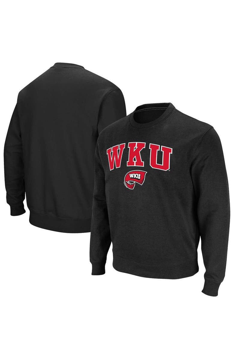 COLOSSEUM Men's Colosseum Black Western Kentucky Hilltoppers Arch Over Logo Pullover Sweatshirt, Main, color, Black