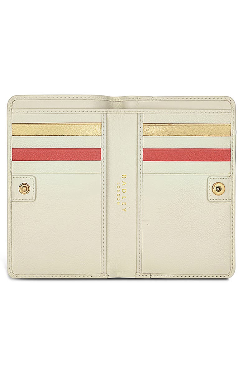 Radley Sail Away Medium Bifold Leather Wallet, Alternate, color, Chalk