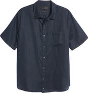 Vince Classic Fit Short Sleeve Linen Shirt